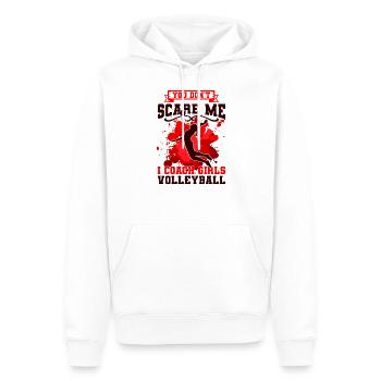 Entraîneur de volleyball - Sweat à capuche Premium bio Homme - blanc - Devant - Nico (187cm)