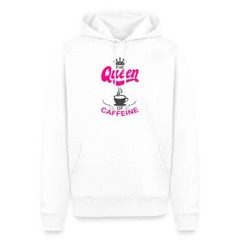 Le café - Sweat à capuche Premium bio Homme - blanc - Devant - Nico (187cm)