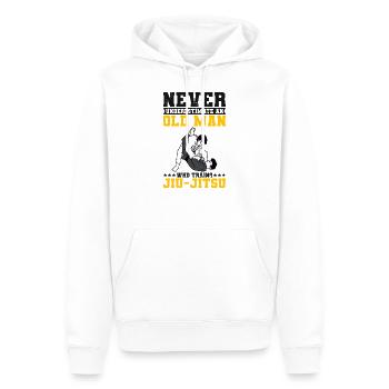Jiu Jitsu - Männer Premium Bio Hoodie - Weiß - Vorne - Nico (187cm)