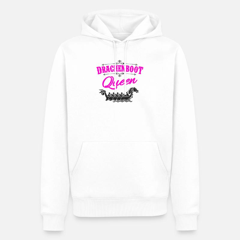 Drachenboot Queen - Männer Premium Bio Hoodie - Weiß