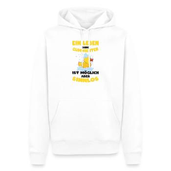 Gummiente - Männer Premium Bio Hoodie - Weiß - Vorne - Nico (187cm)
