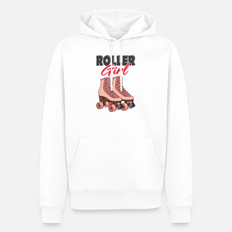 Rollschuhe - Männer Premium Bio Hoodie - Weiß