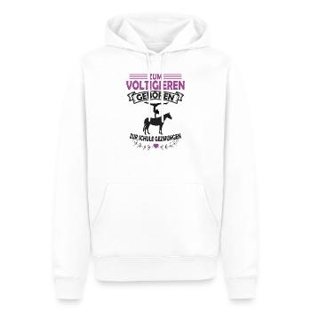 Voltigieren - Männer Premium Bio Hoodie - Weiß - Vorne - Nico (187cm)