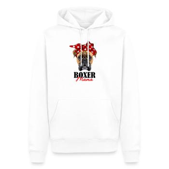 Boxer Mama Süßes Hund Mutter Girlie Damen Frau - Männer Premium Bio Hoodie - Weiß - Vorne - Nico (187cm)