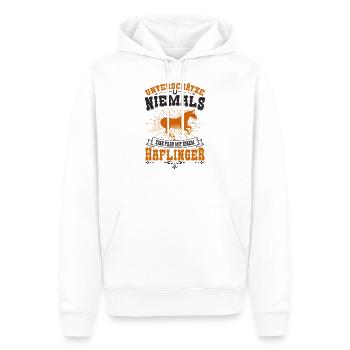 Haflinger - Männer Premium Bio Hoodie - Weiß - Vorne - Nico (187cm)
