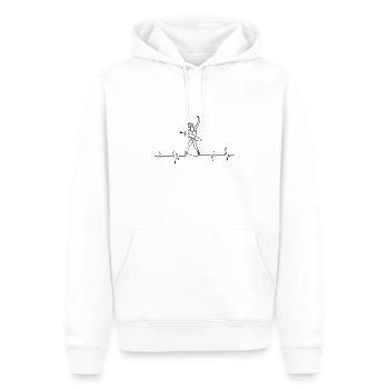 Battement de coeur de ballet - Sweat à capuche Premium bio Homme - blanc - Devant - Nico (187cm)