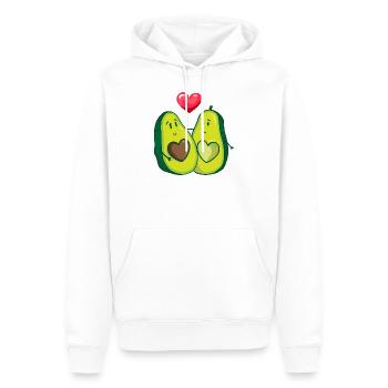 Avocados in love - Avocado love - Men’s Premium Organic Hoodie - white - Front - Nico (187cm)