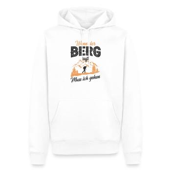 Wandern - Männer Premium Bio Hoodie - Weiß - Vorne - Nico (187cm)