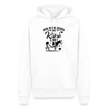 Kühe - Männer Premium Bio Hoodie - Weiß - Vorne - Nico (187cm)