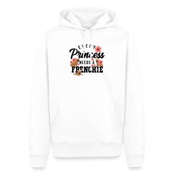 Bulldog français - Sweat à capuche Premium bio Homme - blanc - Devant - Nico (187cm)