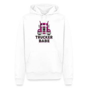 Camionneur babe - Sweat à capuche Premium bio Homme - blanc - Devant - Nico (187cm)