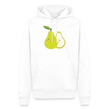 Birne - Männer Premium Bio Hoodie - Weiß - Vorne - Nico (187cm)