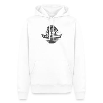 Lac Tahoe - Sweat à capuche Premium bio Homme - blanc - Devant - Nico (187cm)