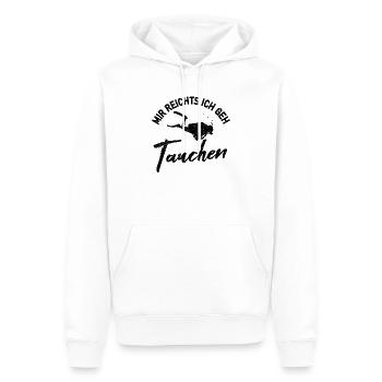 Tauchen - Männer Premium Bio Hoodie - Weiß - Vorne - Nico (187cm)