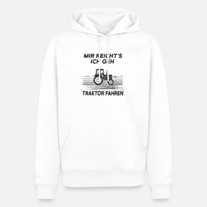 Traktor - Männer Premium Bio Hoodie - Weiß