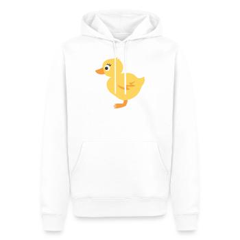 poussin - Sweat à capuche Premium bio Homme - blanc - Devant - Nico (187cm)