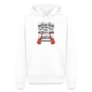 Kontrabass - Männer Premium Bio Hoodie - Weiß - Vorne - Nico (187cm)