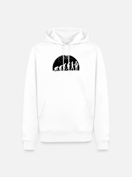 Akkordeon Herzschlag - Männer Premium Bio Hoodie - Weiß