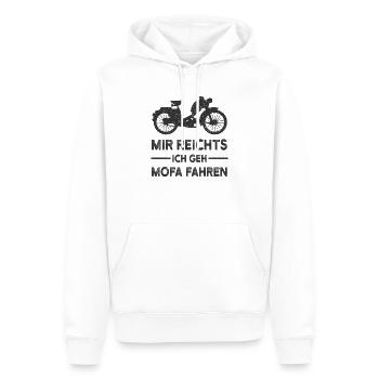 Mofa - Männer Premium Bio Hoodie - Weiß - Vorne - Nico (187cm)