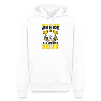 Gabelstapler - Männer Premium Bio Hoodie - Weiß - Vorne - Nico (187cm)