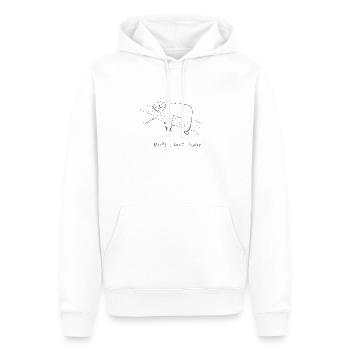 faul - Männer Premium Bio Hoodie - Weiß - Vorne - Nico (187cm)
