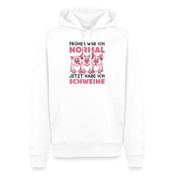 Schweine - Männer Premium Bio Hoodie - Weiß - Vorne - Nico (187cm)