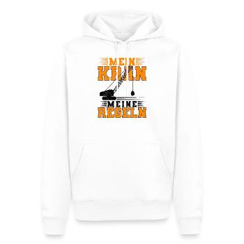 Kranführer - Männer Premium Bio Hoodie - Weiß - Vorne - Nico (187cm)