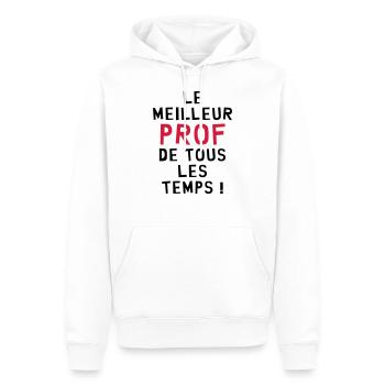 Le meilleur Prof de tous les temps ! - Sweat à capuche Premium bio Homme - blanc - Devant - Nico (187cm)