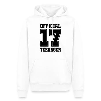 17 year teenager birthday gift - Men’s Premium Organic Hoodie - white - Front - Nico (187cm)