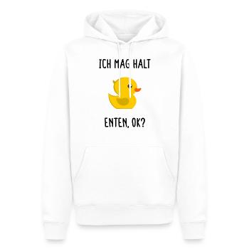 Ich Mag Halt Enten Ok Humor Gelbe Entchen Geschenk - Männer Premium Bio Hoodie - Weiß - Vorne - Nico (187cm)
