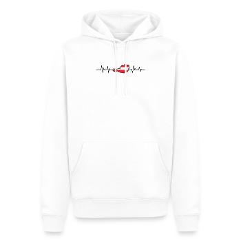 L'Autriche - Sweat à capuche Premium bio Homme - blanc - Devant - Nico (187cm)