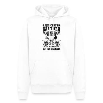 Landschaftsgärtner - Männer Premium Bio Hoodie - Weiß - Vorne - Nico (187cm)