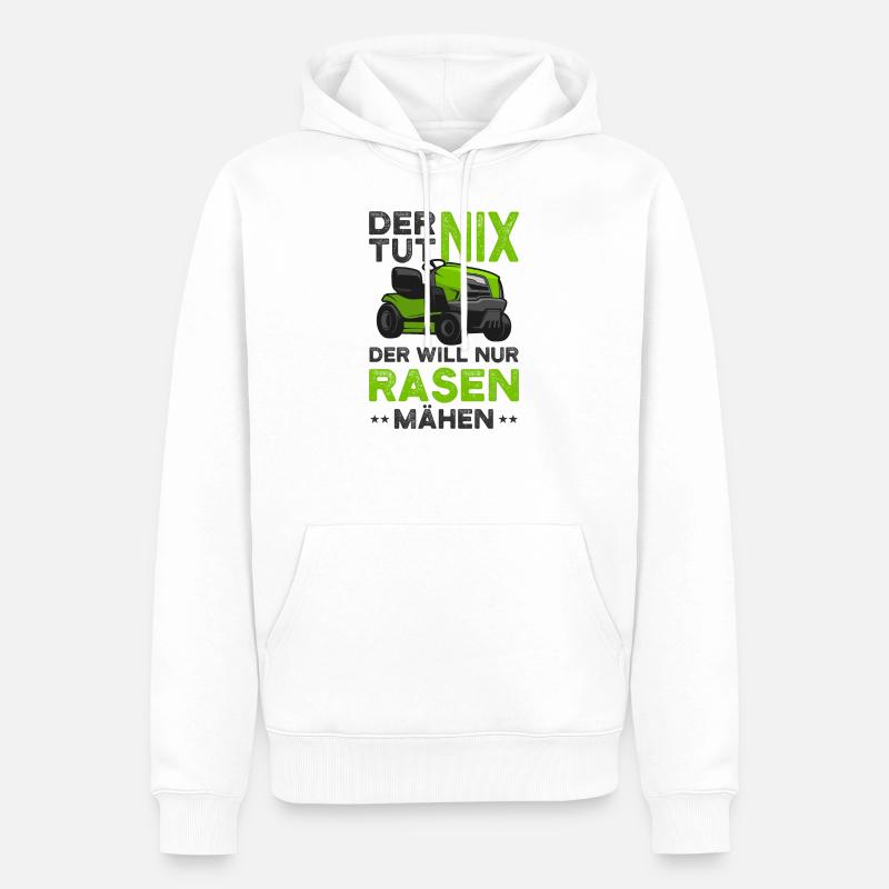Gärtner - Männer Premium Bio Hoodie - Weiß