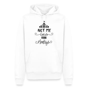 Not my Circus, not my Monkeys Fun Gift Tee - Männer Premium Bio Hoodie - Weiß - Vorne - Nico (187cm)
