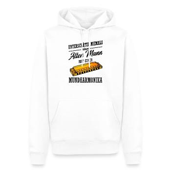 Mundharmonika Geschenk - Männer Premium Bio Hoodie - Weiß - Vorne - Nico (187cm)
