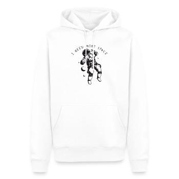 NASA - Sweat à capuche Premium bio Homme - blanc - Devant - Nico (187cm)