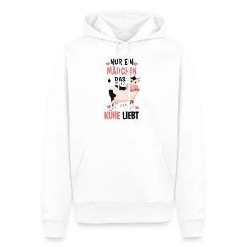 Kühe Mädchen - Männer Premium Bio Hoodie - Weiß - Vorne - Nico (187cm)