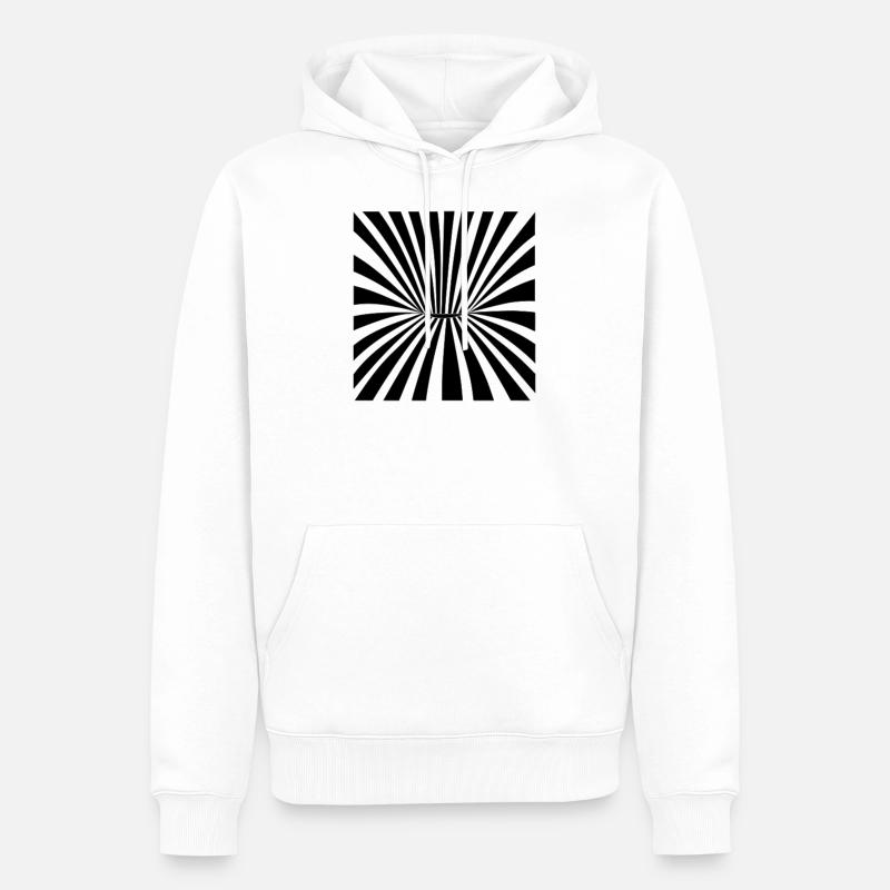 illusion d'optique 5 - Sweat à capuche Premium bio Homme - blanc