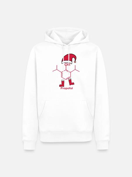 Propofolweihnachtsmann - Männer Premium Bio Hoodie - Weiß