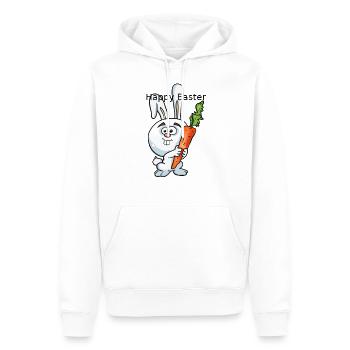 happy easter - Sweat à capuche Premium bio Homme - blanc - Devant - Nico (187cm)