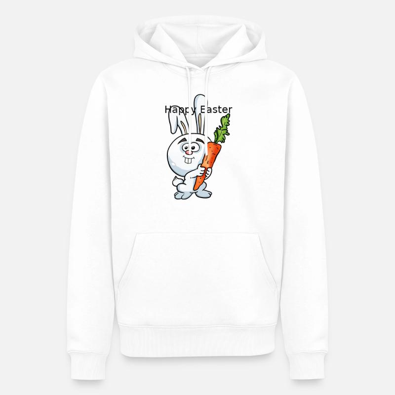 happy easter - Männer Premium Bio Hoodie - Weiß