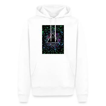 Bill CipherGravity Falls Impression - Sweat à capuche Premium bio Homme - blanc - Devant - Nico (187cm)