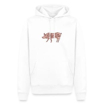 vegan - Männer Premium Bio Hoodie - Weiß - Vorne - Nico (187cm)