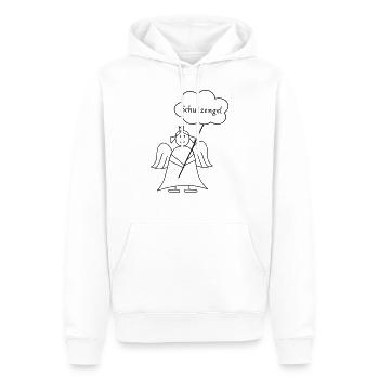 Ange-gardien avec couronne et nuage - Sweat à capuche Premium bio Homme - blanc - Devant - Nico (187cm)