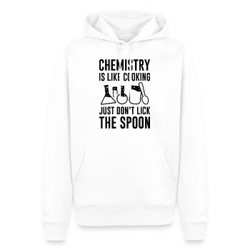 La chimie est comme la cuisine - Sweat à capuche Premium bio Homme - blanc - Devant - Nico (187cm)