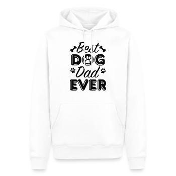 Best Dog Dad Ever - Men’s Premium Organic Hoodie - white - Front - Nico (187cm)