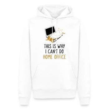 Home Office Work Cat Cat Lover - Men’s Premium Organic Hoodie - white - Front - Nico (187cm)