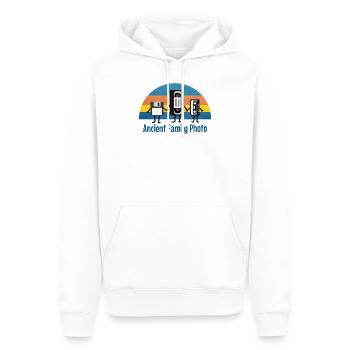 Retro Diskette Videokassette Audiokassette Foto - Männer Premium Bio Hoodie - Weiß - Vorne - Nico (187cm)