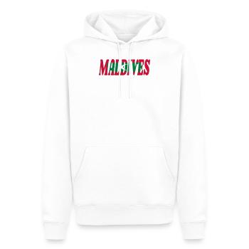 Maldives - Sweat à capuche Premium bio Homme - blanc - Devant - Nico (187cm)
