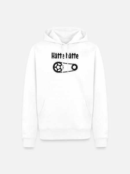 Hätte Hätte Fahrradkette Biker Geschenk - Männer Premium Bio Hoodie - Weiß